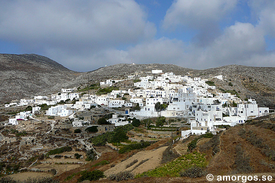 The small nice village of Tholaria is located in the mountains above Aegiali.