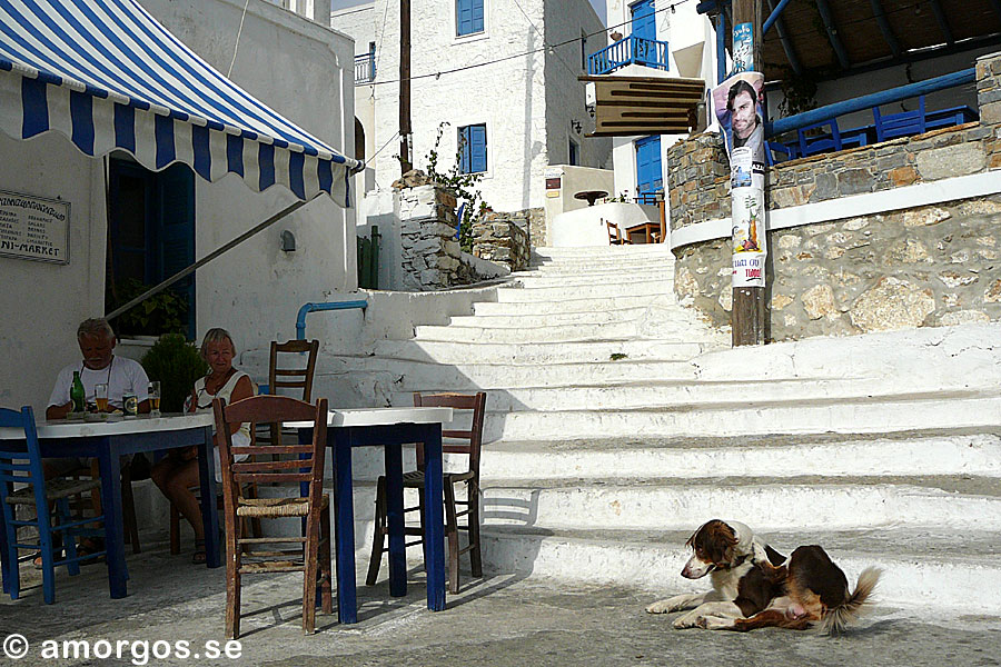 One of the taverns in Tholaria Amorgos.