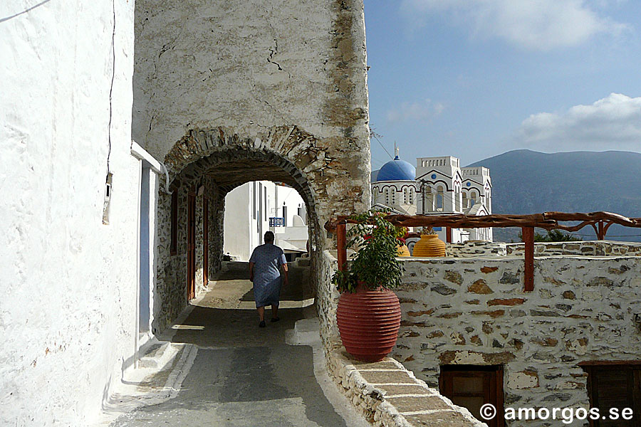 The big church in Tholaria on Amorgos in Greece.