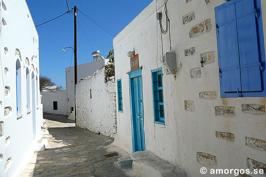 Café in Vroutsi on Amorgos in Greece.